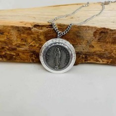 OLOG Filigree SS Locket with Chain (1.75")